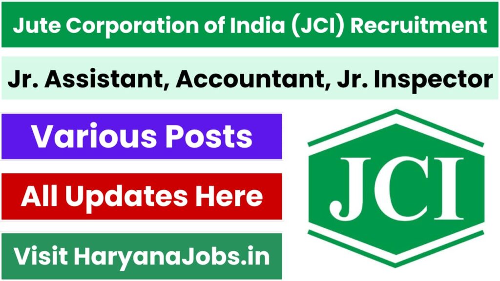 JCI Recruitment 2024 Jr. Assistant, Accountant, Jr. Inspector Posts CBT Syllabus OUT, Exam Date, Admit Card Latest Update